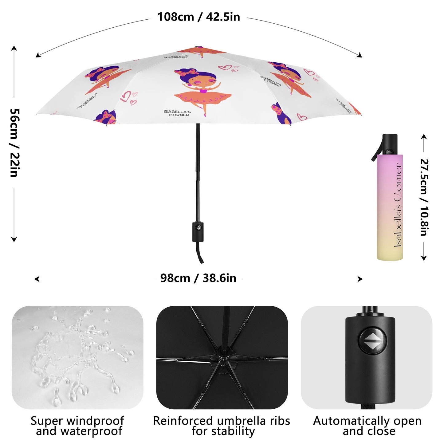 Automatic Umbrella - Isabella's Corner Collection